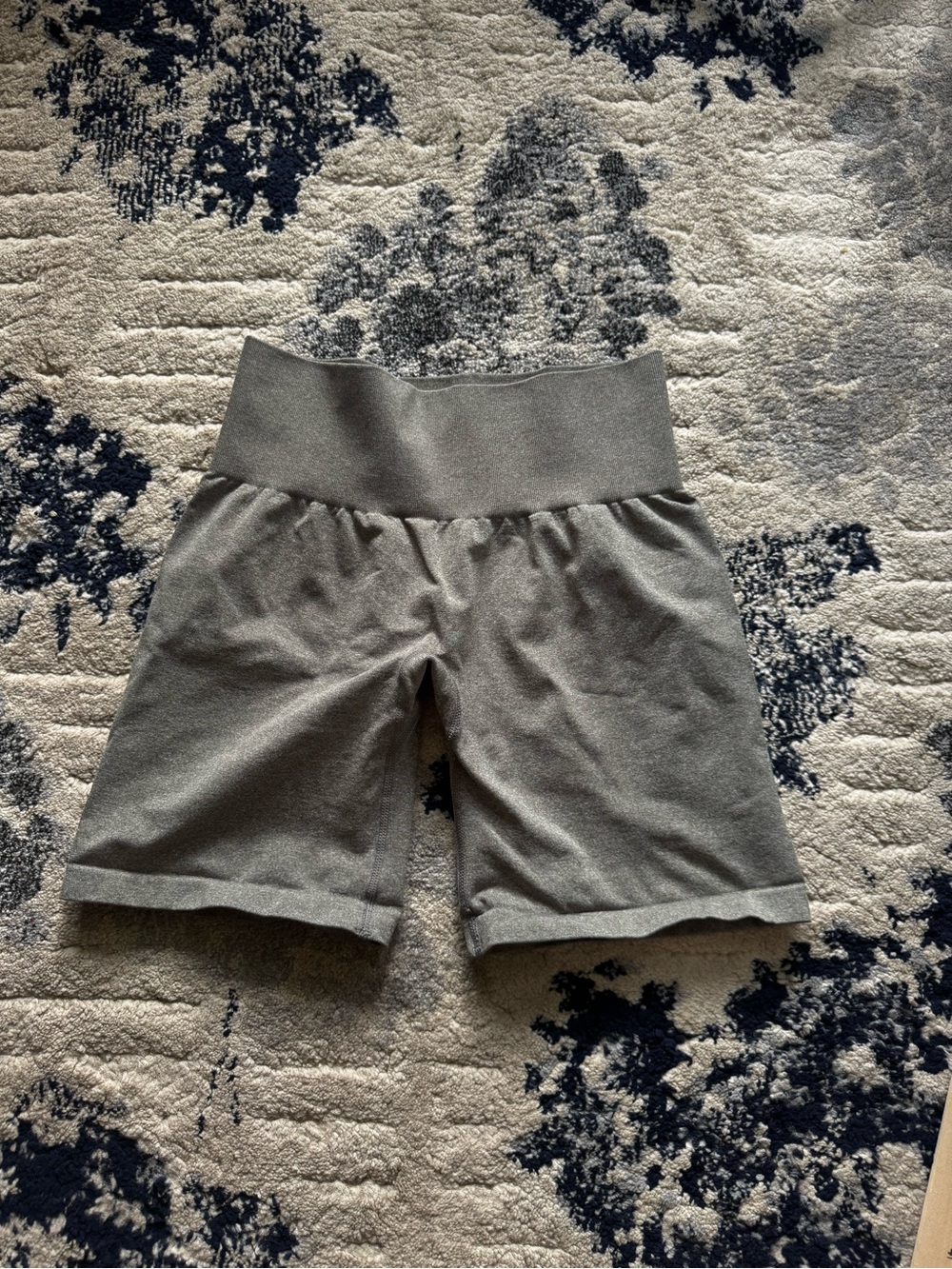 High-Waist Stretch dark green / gray Women’s Shorts